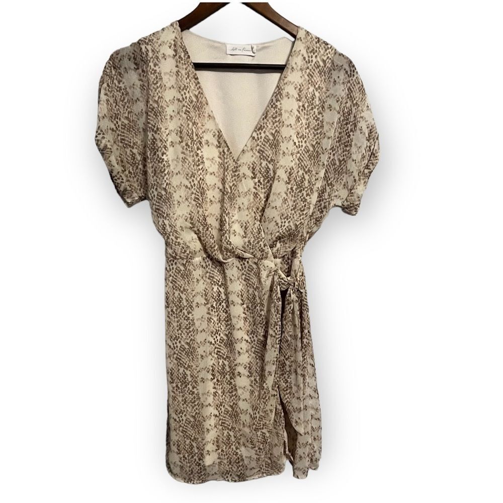 All in Favor Snake Print Wrap Dress